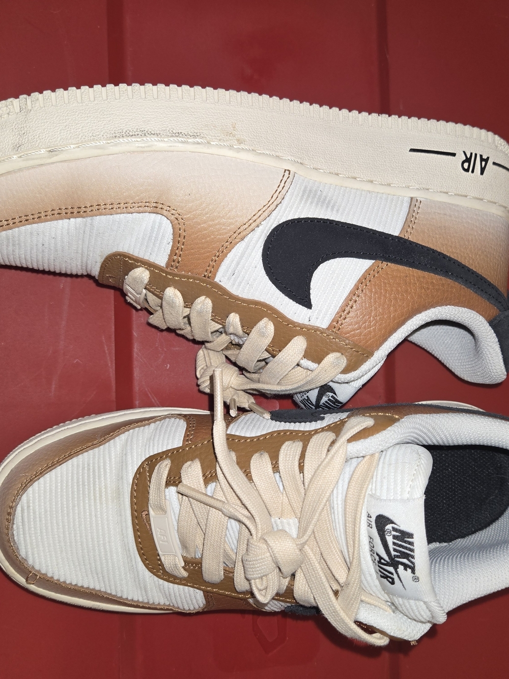 Nike Women’s Air Force 1 Low - White, Brown & Black